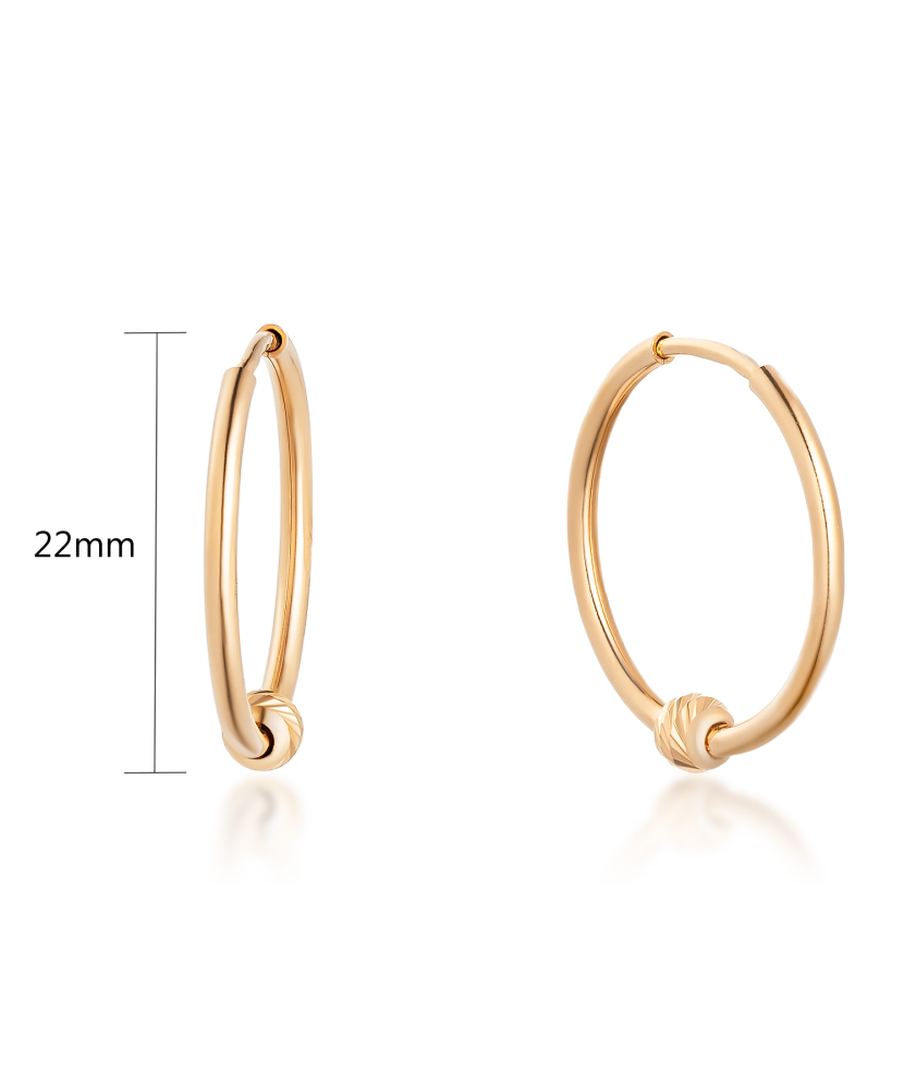 Zelta auskaru komplekti 22mm - Goldinga