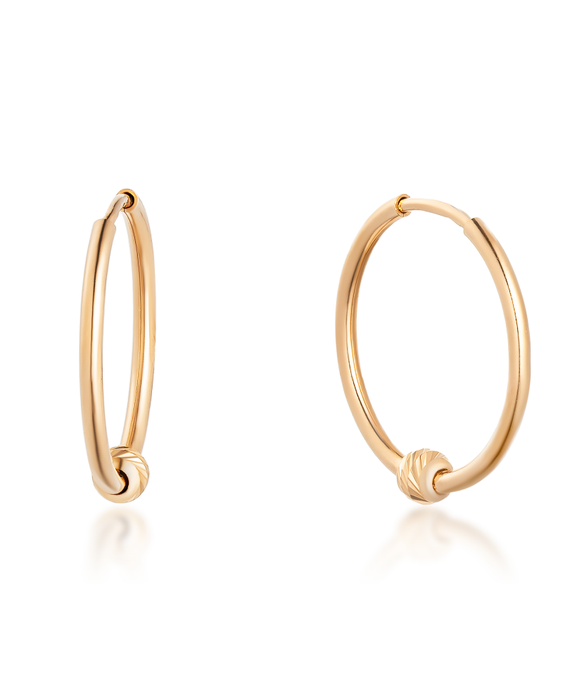 Zelta auskaru komplekti 22mm - Goldinga