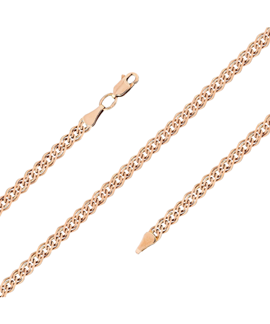 Золотой цельный браслет "Mona Liza" 4.5mm