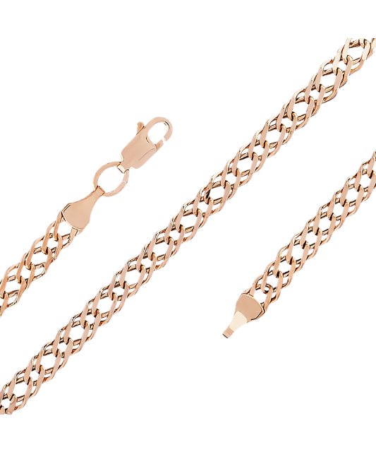 Zelta ķēdīte "Rombo" 4.3mm - Goldinga