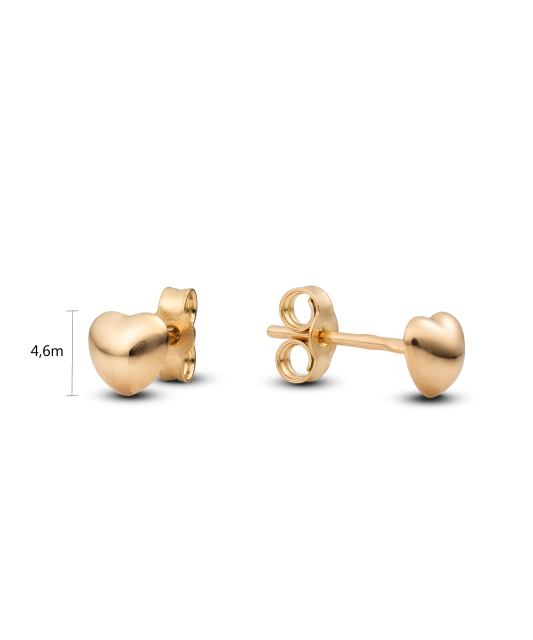 Золотые серьги "Сердечко"