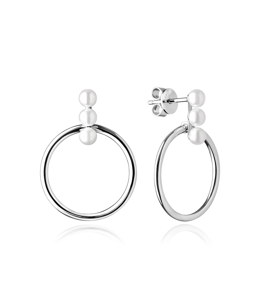 Sudraba auskari ar dabīgām pērlēm - Goldinga