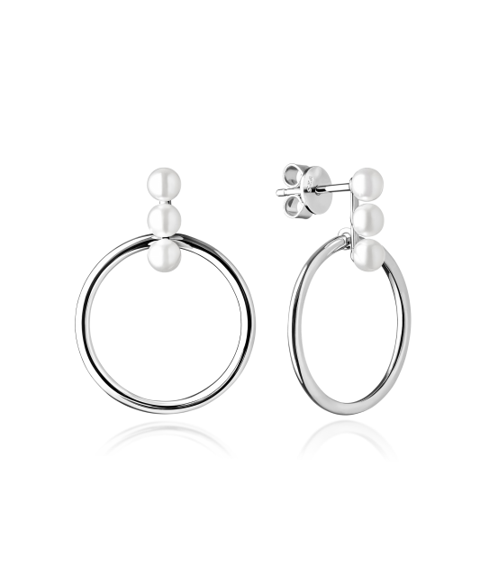 Sudraba auskari ar dabīgām pērlēm - Goldinga