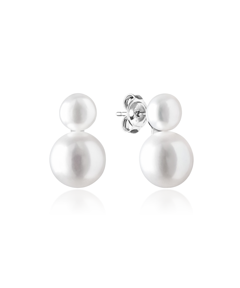 Sudraba auskari ar dabīgām pērlēm - Goldinga