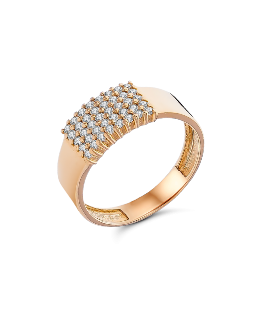 Zelta gredzens ar cirkonijiem - Goldinga