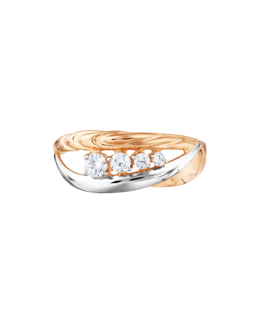 Zelta gredzens ar cirkonijiem - Goldinga