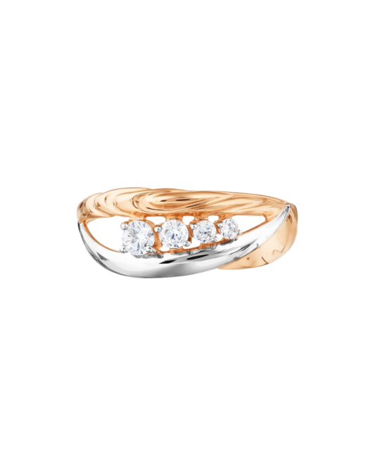 Zelta gredzens ar cirkonijiem - Goldinga