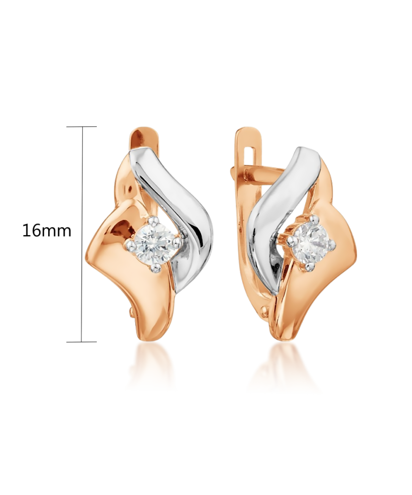 Zelta auskari ar cirkoniju - Goldinga