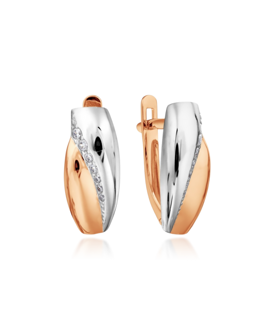 Zelta auskari ar cirkonijiem - Goldinga