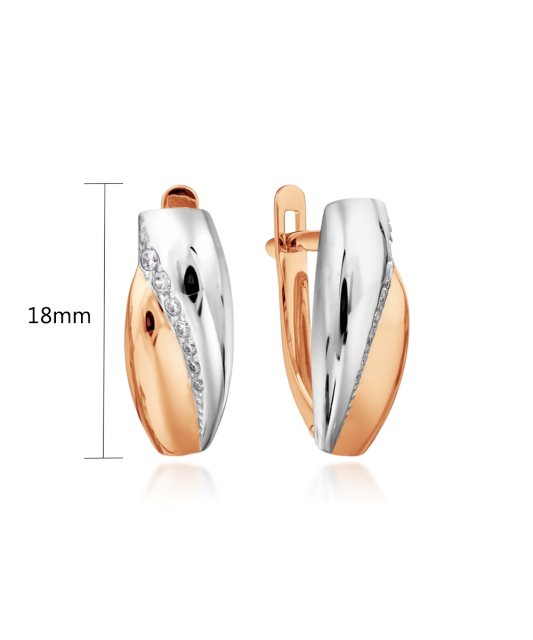 Zelta auskari ar cirkonijiem - Goldinga