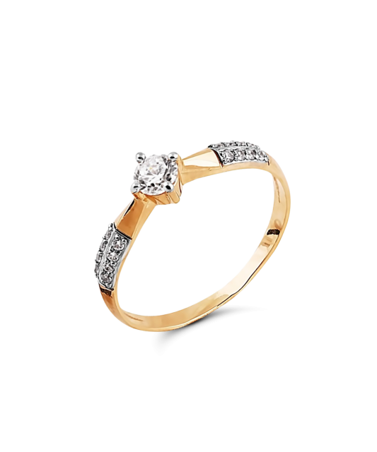 Zelta gredzens ar cirkonijiem - Goldinga