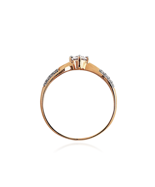 Zelta gredzens ar cirkonijiem - Goldinga