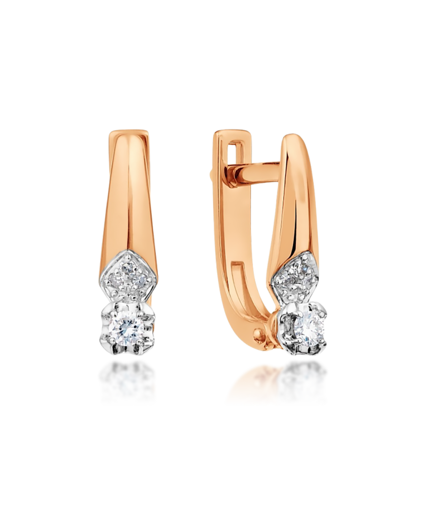 Золотые серьги с алмазами