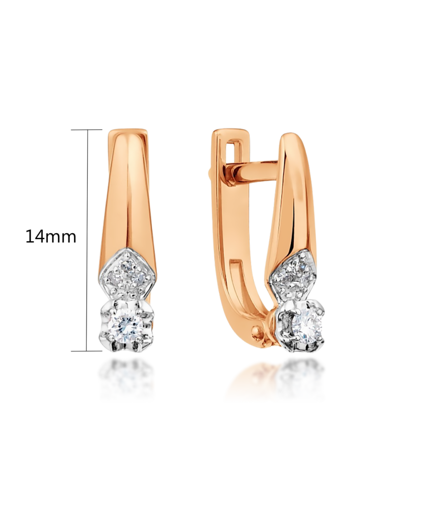 Золотые серьги с алмазами