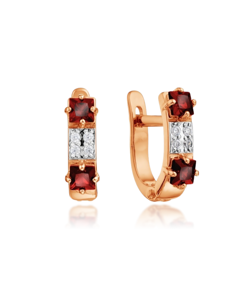 Zelta auskari ar cirkonijiem - Goldinga