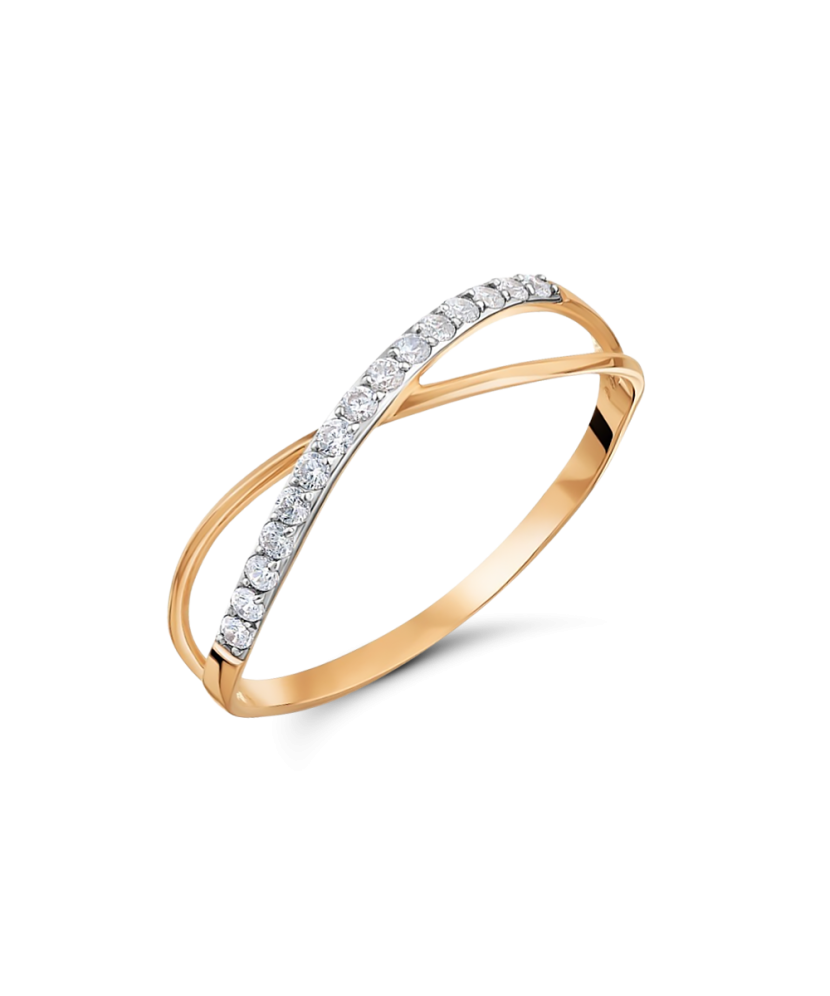 Золотое кольцо с цирконами