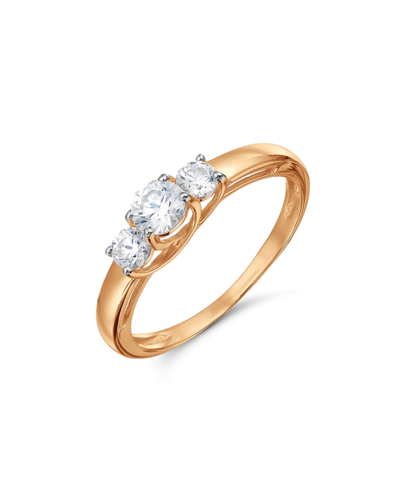 Золотое кольцо с цирконами