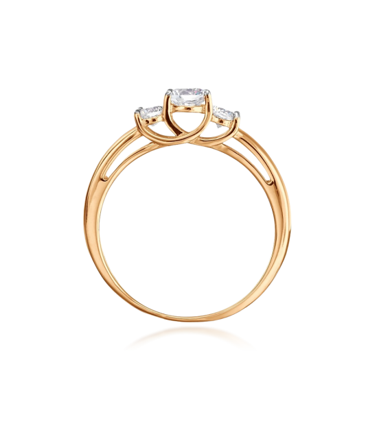 Zelta gredzens ar cirkonijiem - Goldinga