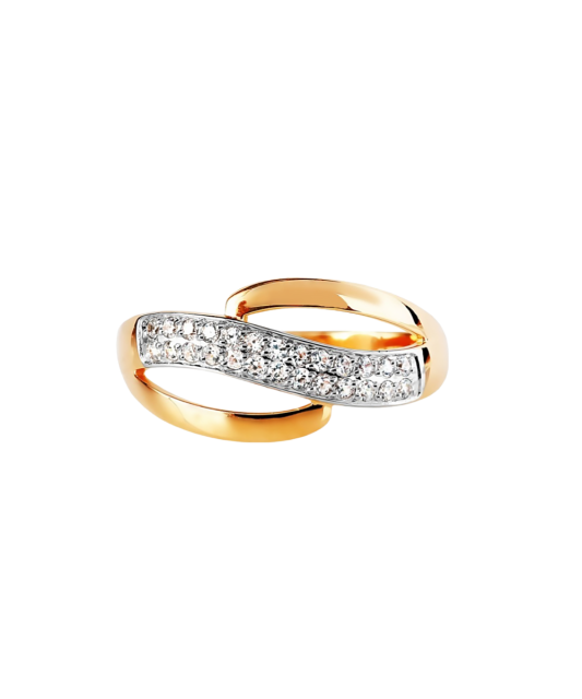 Zelta gredzens ar cirkonijiem - Goldinga