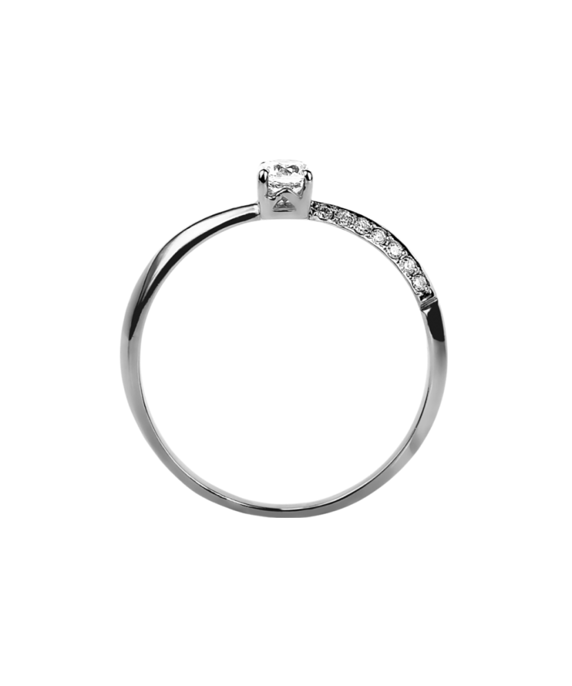 Baltā zelta gredzens ar cirkonijiem - Goldinga