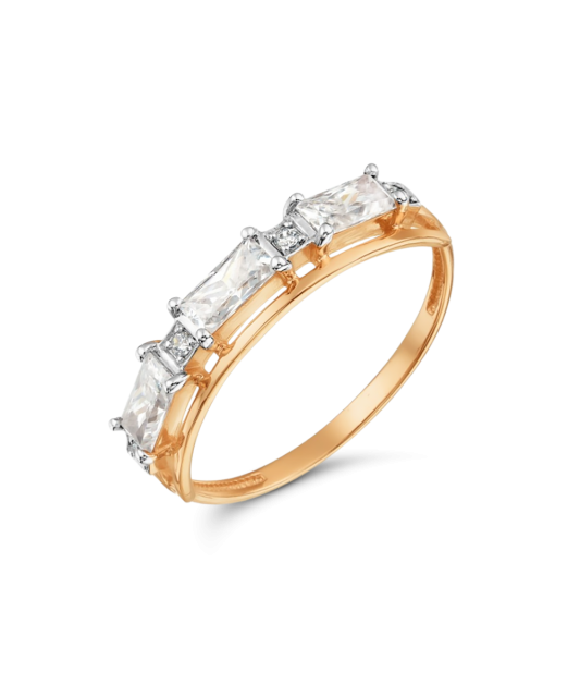 Zelta gredzens ar cirkonijiem - Goldinga