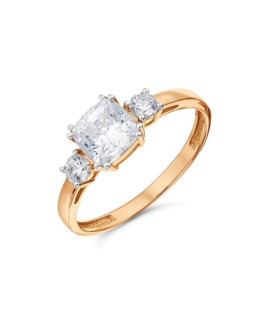 Золотое кольцо с цирконами