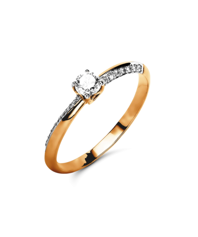 Zelta gredzens ar cirkonijiem - Goldinga