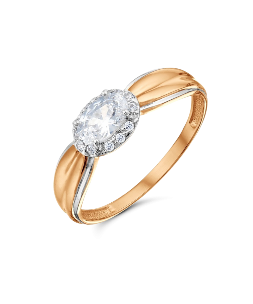 Zelta gredzens ar cirkonijiem - Goldinga