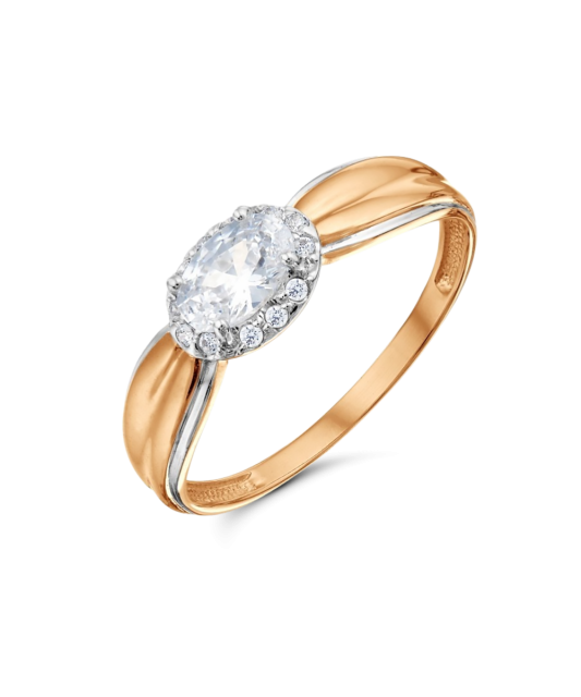 Золотое кольцо с цирконами