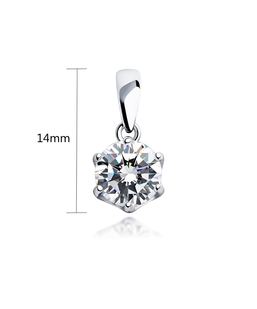 Серебряная подвеска с цирконом