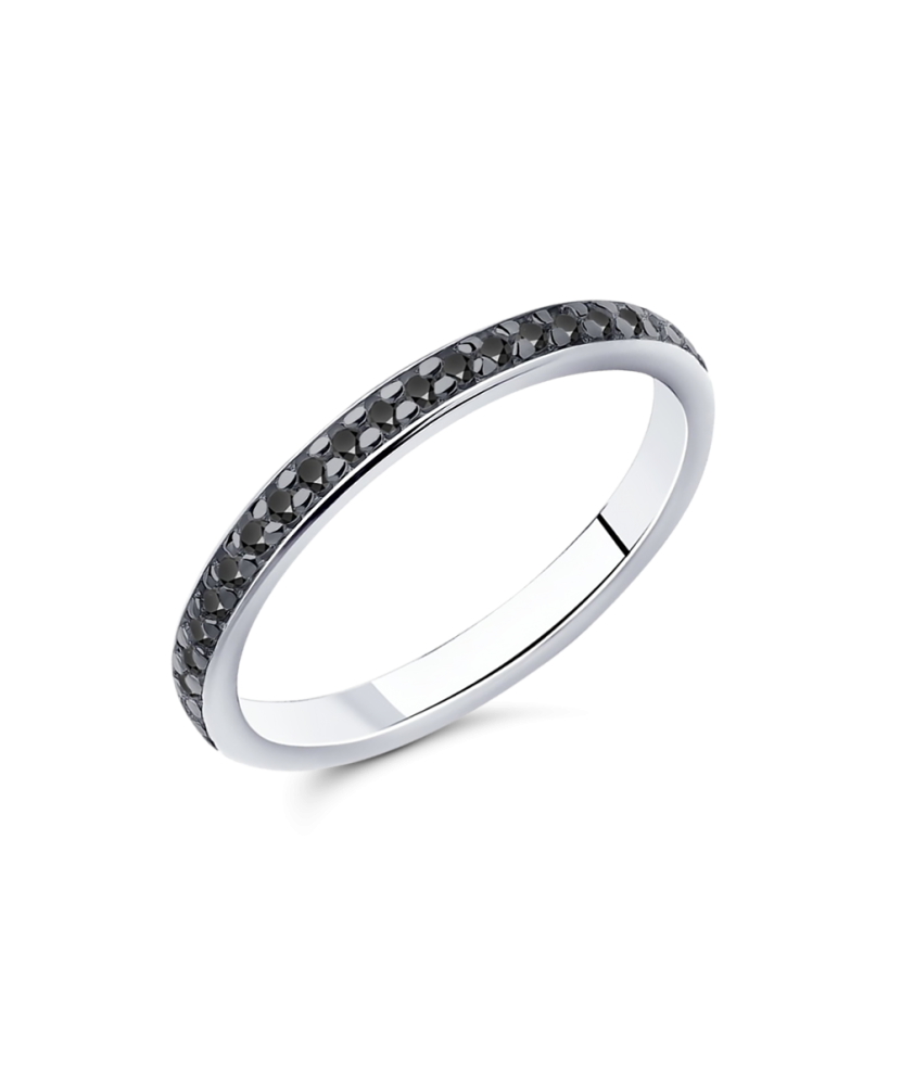 Серебряное кольцо с цирконами