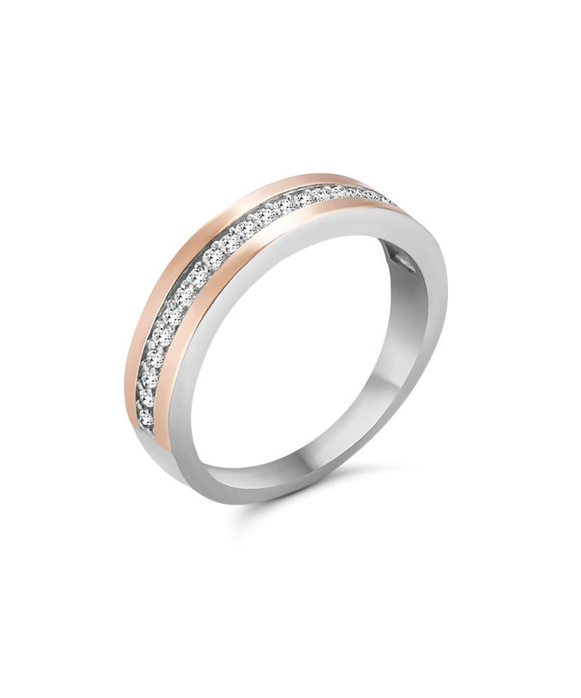 Sudraba apzeltīts gredzens ar cirkonijiem - Goldinga