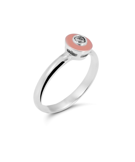 Позолоченное кольцо из серебра с цирконами