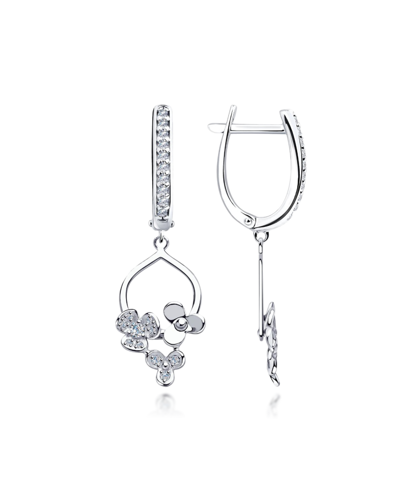 Sudraba auskari ar cirkonijiem - Goldinga