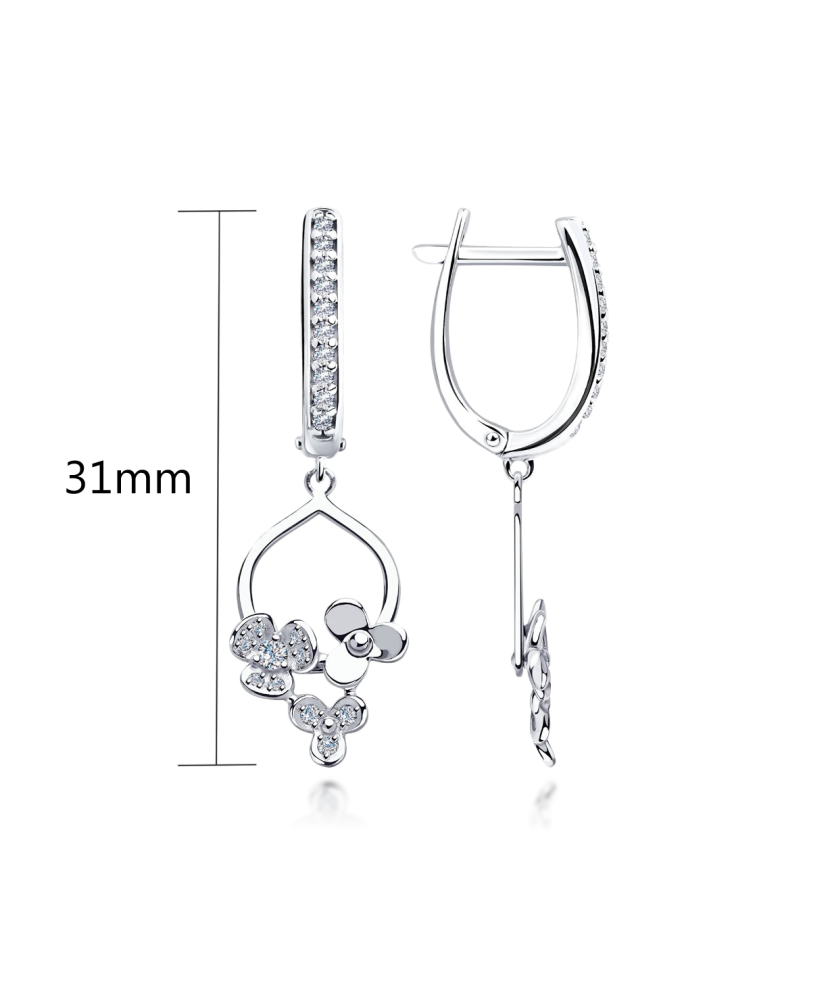 Sudraba auskari ar cirkonijiem - Goldinga