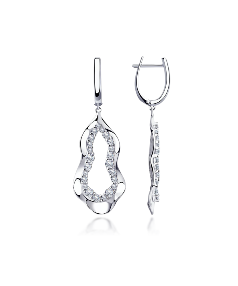 Sudraba auskari ar cirkonijiem - Goldinga