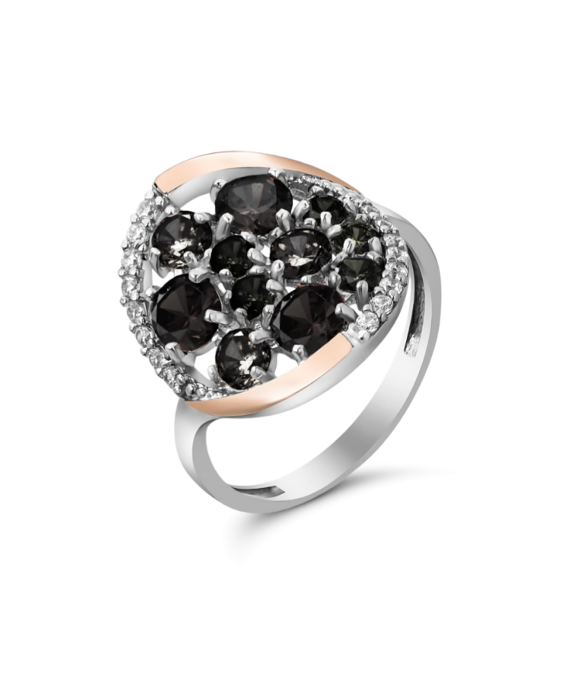 Sudraba apzeltīts gredzens ar cirkonijiem - Goldinga