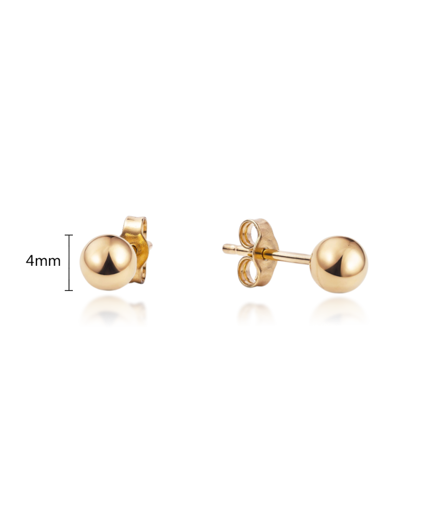 Zelta auskari 4mm - Goldinga