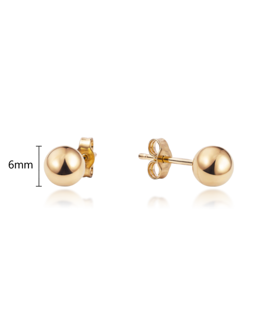 Zelta auskari 6mm - Goldinga