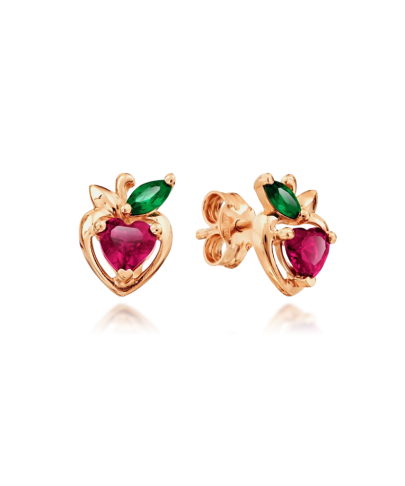 Zelta auskari ar cirkonijiem - Goldinga