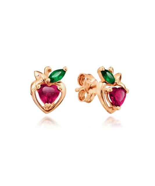 Золотые серьги с цирконами