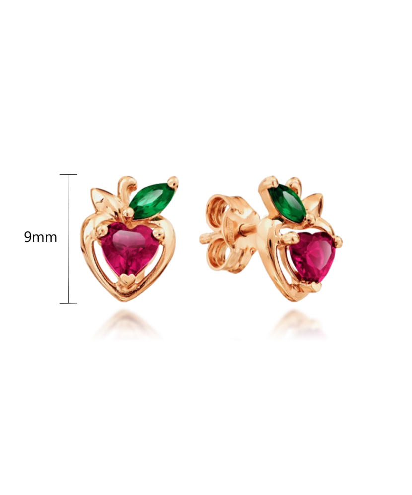 Золотые серьги с цирконами