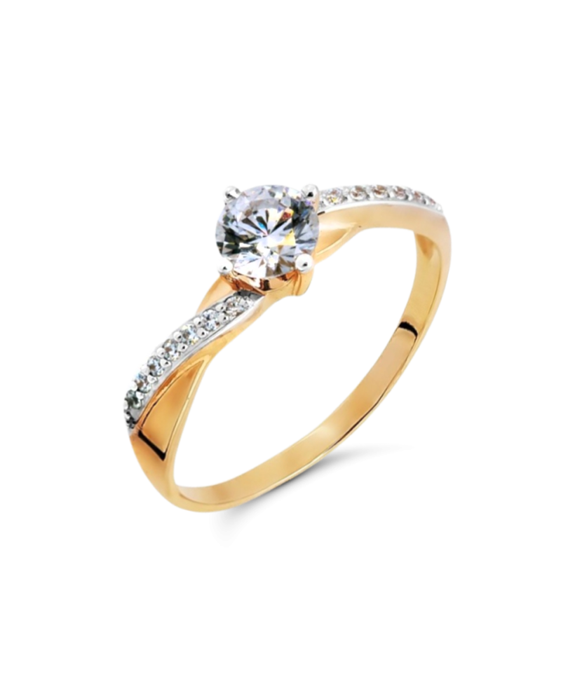 Zelta gredzens ar kristāliem - Goldinga