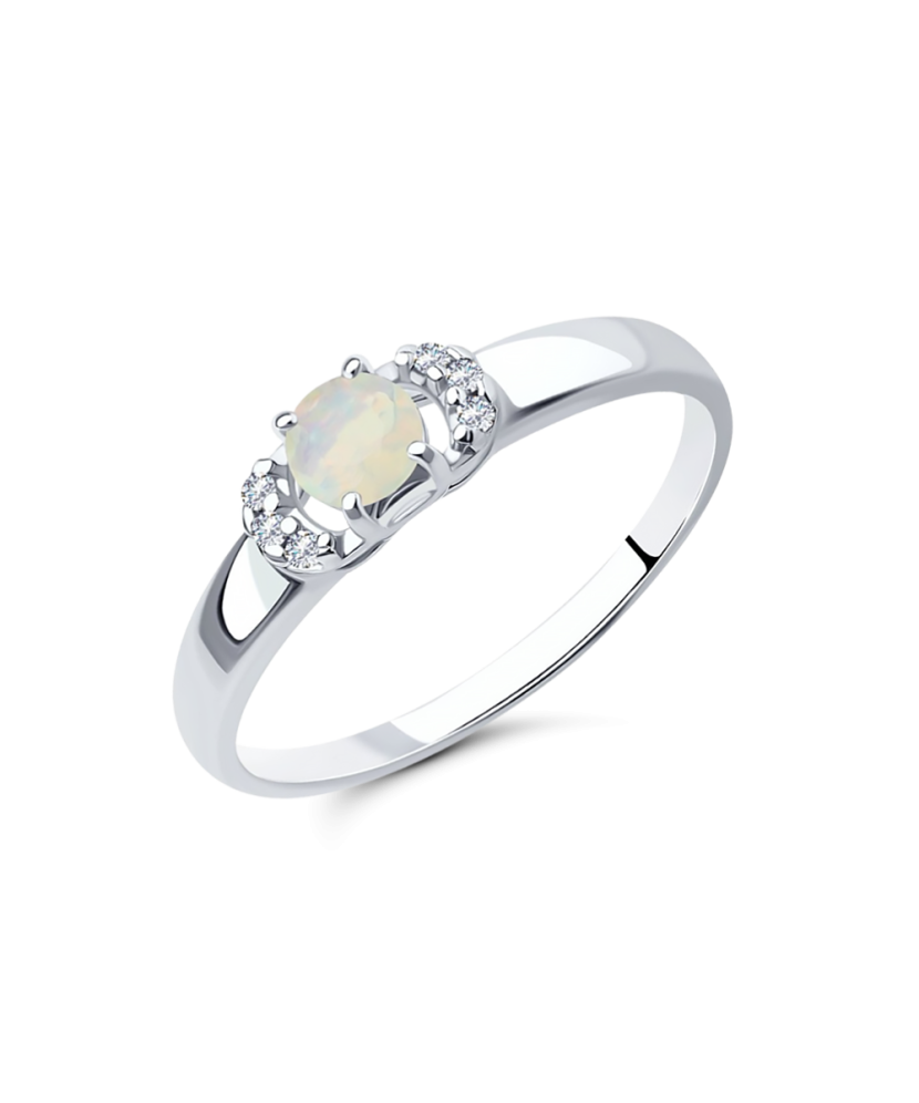 Sudraba gredzens ar opālu un cirkonijiem - Goldinga