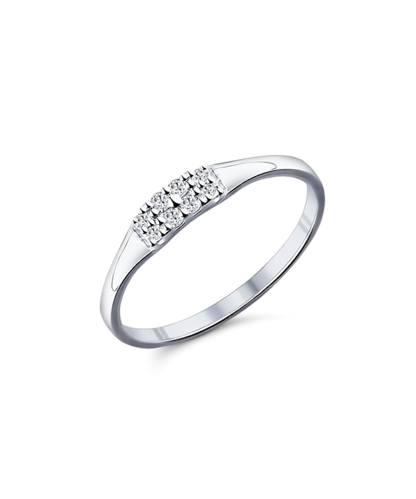 Серебряное кольцо с цирконами