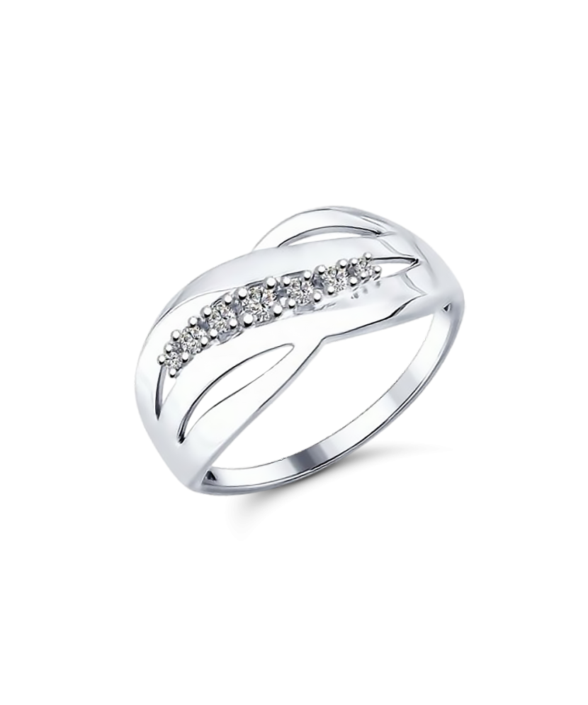 Серебряное кольцо с цирконами