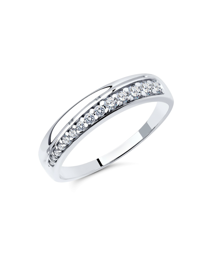 Серебряное кольцо с цирконами