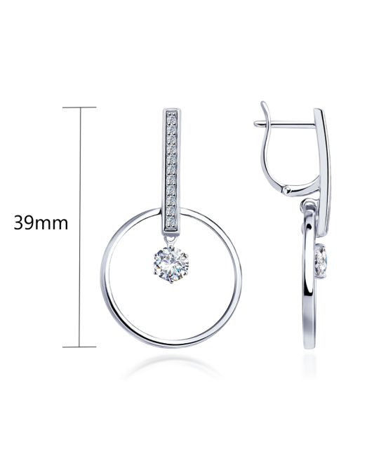 Sudraba auskari ar cirkonijiem - Goldinga