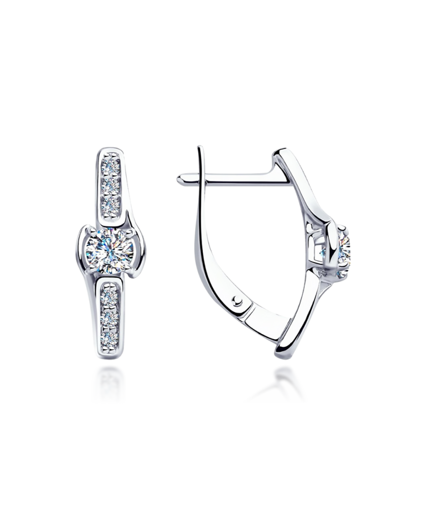 Sudraba auskari ar cirkonijiem - Goldinga