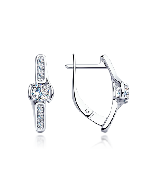 Sudraba auskari ar cirkonijiem - Goldinga